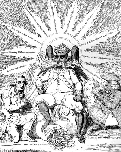 Satan i al sin herlighed..., 1792. af James Gillray