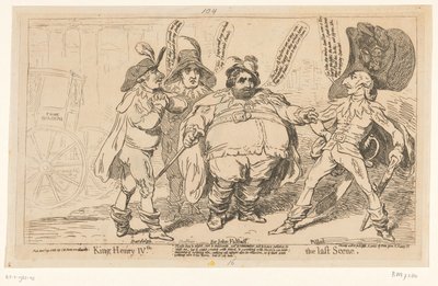 Spotprent på Charles Fox, 1788 Kong Henrik IV. Den sidste scene (titel på objekt) af James Gillray