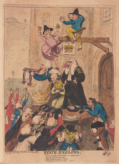 State Jonglører, pub. 1788 (håndfarvet gravering) af James Gillray