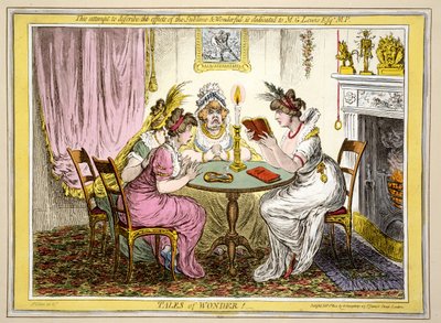 Tales of Wonder, udg. H. Humphrey, London, 1802 (håndkoloreret radering) af James Gillray
