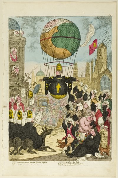 Tentand via est qua me quoque possim tollere humo af James Gillray