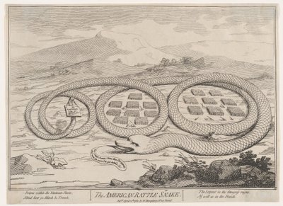 The American Rattle Snake, 12. april 1782., 12. april 1782. af James Gillray.