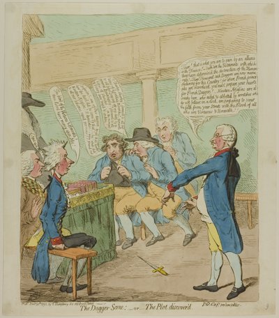 Dolk-scenen af James Gillray