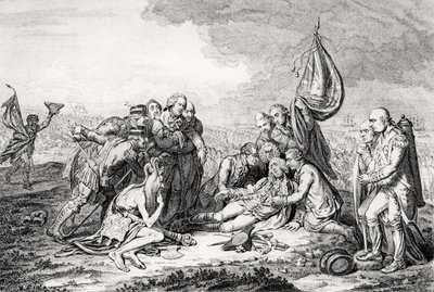 The Death of the Great Wolfe, pub. af H. Humphrey, 1795 (se også 119752, 124902 & 153197) af James Gillray
