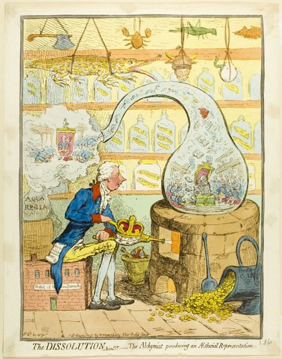 Opløsningen; eller alkymisten, der frembringer en æterisk repræsentation af James Gillray