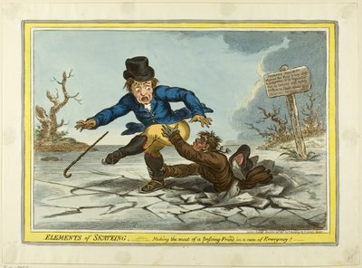 Skøjteløbets elementer: Få mest muligt ud af en forbipasserende ven af James Gillray