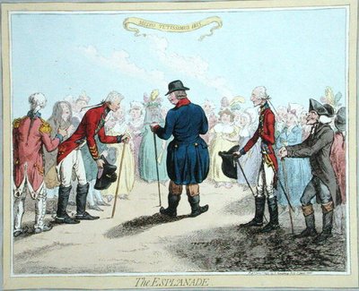 The Esplanade, udgivet af Hannah Humphrey i 1797 (håndfarvet radering) af James Gillray