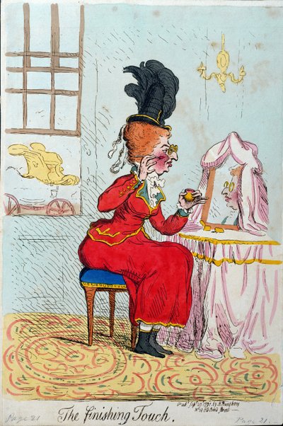 The Finishing Touch, udgivet af Hannah Humphrey i 1791 (håndfarvet radering) af James Gillray