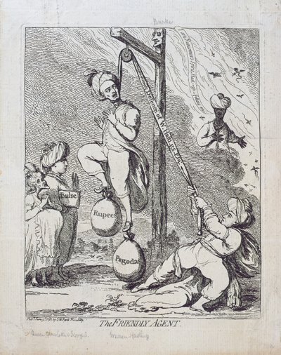 Den venlige agent, udgivet af S.W. Fores i 1787 af James Gillray