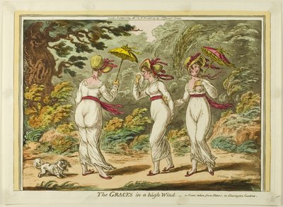 Nådegaverne i høj vind af James Gillray