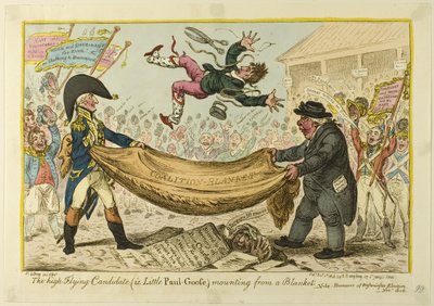 Den højtflyvende kandidat af James Gillray