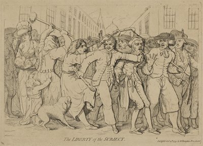 The Liberty of the Subject, udgivet 15. oktober 1779 af James Gillray