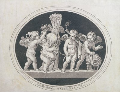 The Marriage of Cupid and Psyche, udgivet af Hannah Humphrey i 1797 af James Gillray