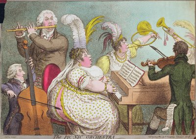 The Pic-Nic Orchestra, udgivet af Hannah Humphrey, 1802 af James Gillray