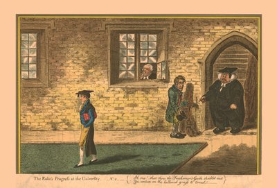The Rakes Fremskridt ved Universitetet - Nr. 2, 1806. af James Gillray