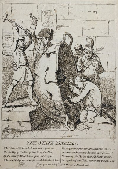 The State Tinkers, udgivet af William Humphrey i 1780 af James Gillray