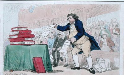 Ordspiseren, udgivet af S.W. Fores i 1788 (håndfarvet radering) af James Gillray
