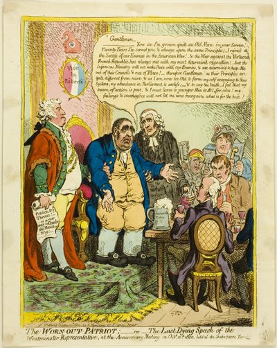 Den nedslidte patriot af James Gillray