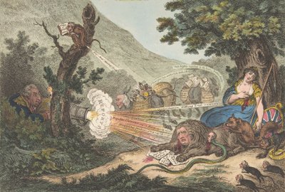 Den sårede løve, 16. juli 1805., 16. juli 1805. af James Gillray