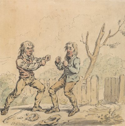 To Mænd ved Fisticuffs af James Gillray