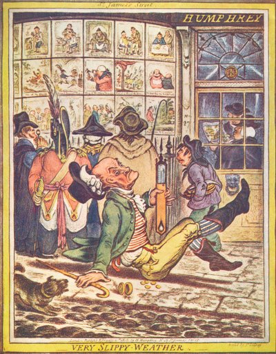 Meget glat vejr, 1808 af James Gillray