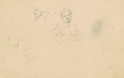 Studies of Figures, ca. 1836-43 (grafit på vævet papir) af James Goodwin Clonney