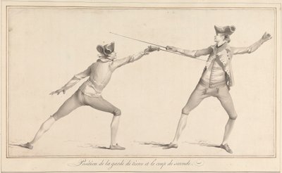 Placering af Garde de Tierce og Coup de Seconde af James Gwin