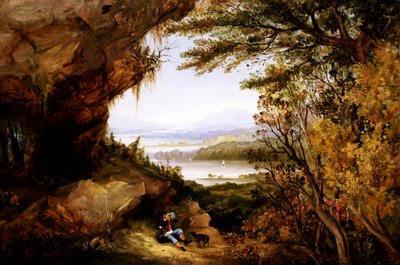 Scene på Hudson Rip Van Winkle, 1845. af James Hamilton