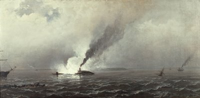 Monitoren og Merrimac, 1874-75 af James Hamilton