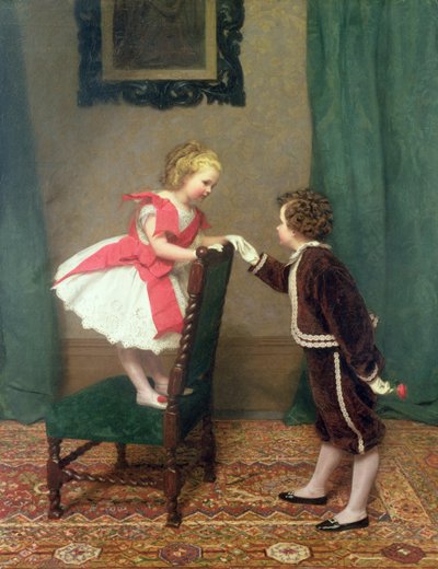 Miss Lilys første flirt, 1867 af James Haylar