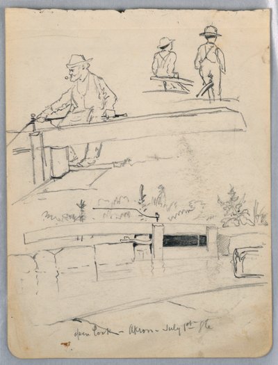 Open Lock, Akron, Ohio af James Henry Moser