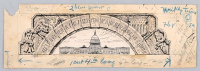 U.S. Capitol Building, under en bue af de tretten stater af James Henry Moser