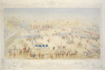 Generel visning af listerne (blyant, wc og kropsfarve på papir) af James Henry Nixon