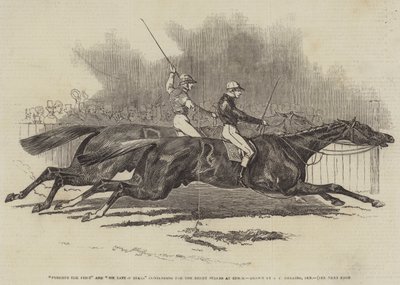Pyrrhus den første og Sir Tatton Sykes kæmper om Derby Stakes i Epsom af James Herring