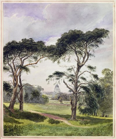 Greenwich Hospital fra Greenwich (akvarel på papir) af James Holland