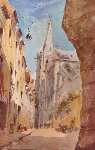 Kirken St. Severin, Paris, 1800-tallet af James Holland