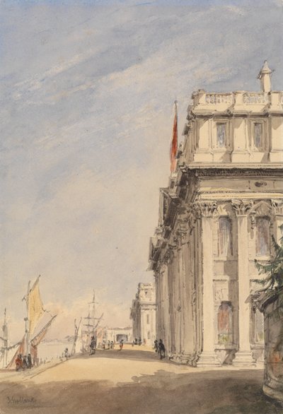 Facaden på Royal Naval College, Greenwich af James Holland