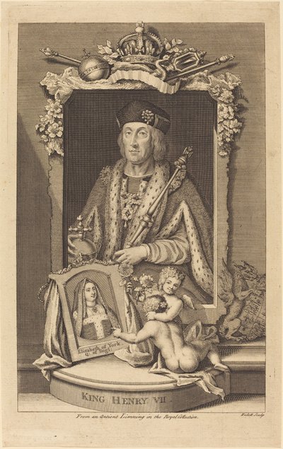 Kong Henrik VII af James Hulett after George Vertue