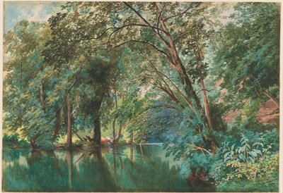 Træer over floden Frome ved Stapleton af James Jackson Curnock