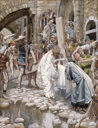 A Holy Woman Wipes the Face of Jesu, illustration til The Life of Christ, ca. 1886-94 (wc & gouache på pap) af James Jacques Joseph Tissot