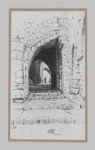 A Street in Jerusalem, illustration fra Vor Herre Jesu Kristi liv (pen & i på papir) af James Jacques Joseph Tissot