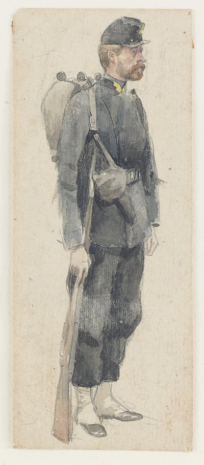 En soldat med en riffel af James Jacques Joseph Tissot