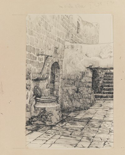 En gammel cisterne, illustration fra Vor Herre Jesu Kristi liv (blæk og grafit på papir) af James Jacques Joseph Tissot