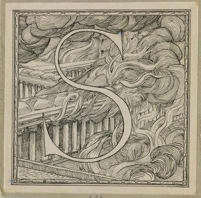Stort bogstav S, illustration fra Vor Herre Jesu Kristi liv (blæk på papir) af James Jacques Joseph Tissot