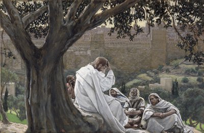 Kristus forudsiger templets ødelæggelse, illustration til The Life of Christ, ca. 1886-94 (wc & gouache på pap) af James Jacques Joseph Tissot
