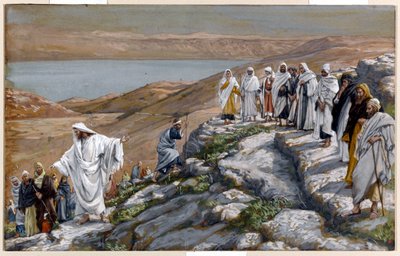 Kristus sender de halvfjerds disciple ud, to og to, illustration til The Life of Christ, ca. 1884-96 (wc & gouache på pap) af James Jacques Joseph Tissot