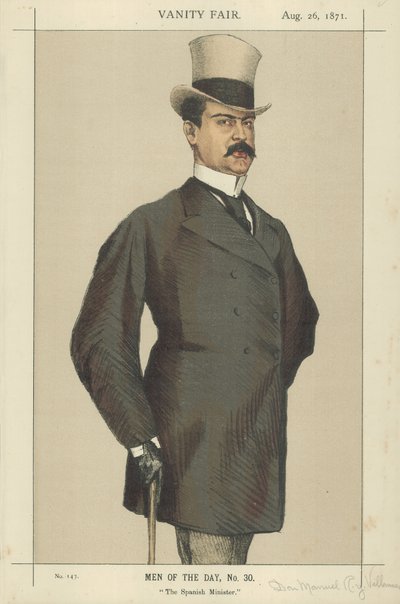 Don Manuel Rances y Villanueva (farve litho) af James Jacques Joseph Tissot
