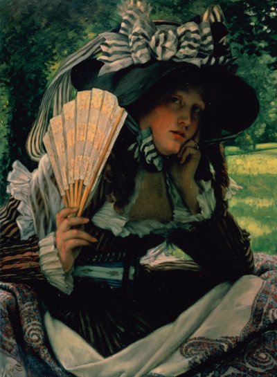 Pige med vifte, ca. 1870-71 af James Jacques Joseph Tissot