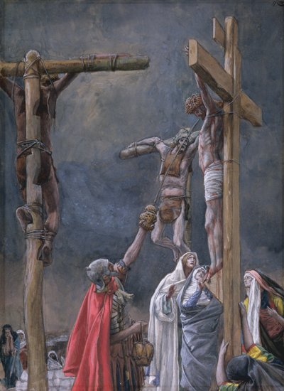 jeg tørster. The Eddike Given to Jesus, illustration til The Life of Christ, ca. 1884-96 (wc & gouache på pap) af James Jacques Joseph Tissot