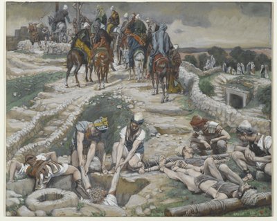 Jesus taget fra cisternen, illustration fra The Life of Our Lord Jesus Christ, 1886-94 (wc over grafit på papir) af James Jacques Joseph Tissot